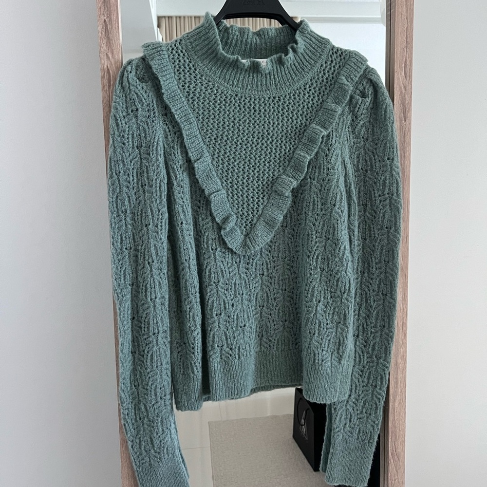 Veronica Beard baby alpaca sweater baby blue